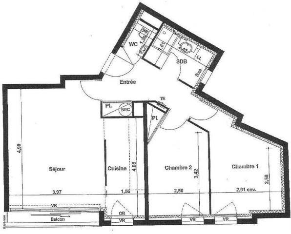 Appartement 3 pièces - 44000 Nantes