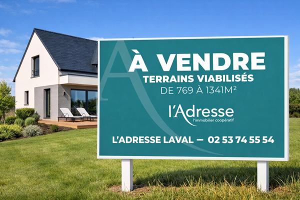 Terrain Laval 1115 m2 viabilisé et libre de constructeur