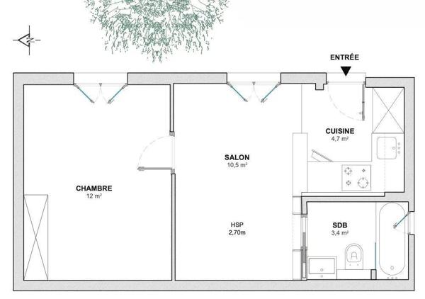 Pré Saint-Gervais – charmant 2 pièces clair et calme