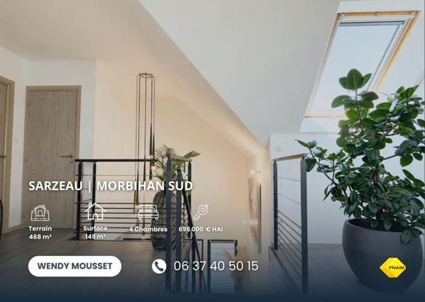 Maison d'architecte à 600 mètres du Golfe du Morbihan et à 4 minutes du bourg de Sarzeau