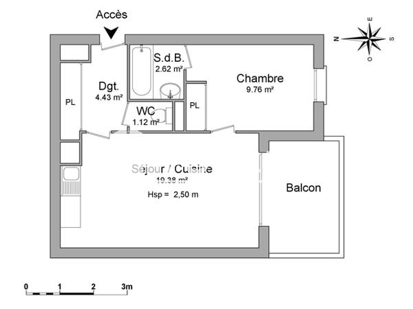Location Appartement 2 pièces 38 m² - 31 BIS RUE CHATEAUBRIAND Bergerac 24100