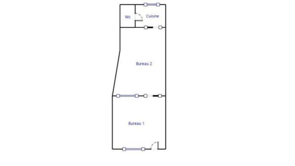 Murs Local commercial 40m² - Nantes centre - sans pas de porte
