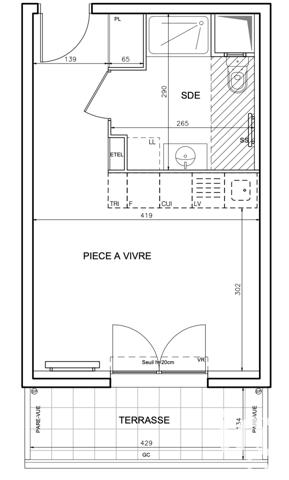 Appartement à vendre 1 pièce 25 m² Conflans-Sainte-Honorine