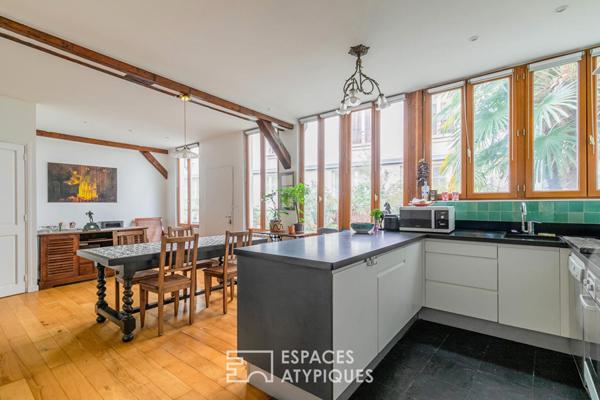 Duplex de charme dans un ancien atelier proche Nation