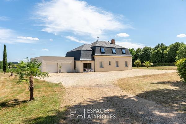 Une maison moderne au panorama préservé