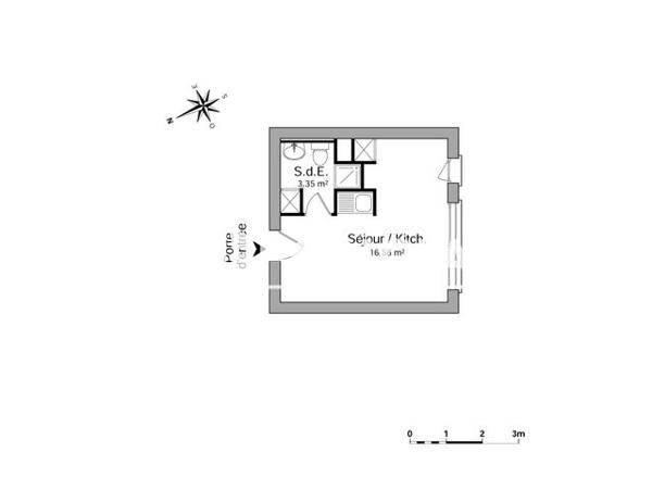 Location Studio 19.91 m² - 6 BOULEVARD WJEAN MOULIN BAT A Caen 14000