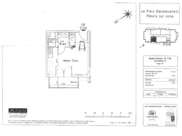 Location Studio 20.83 m² - 45 RUE SAINT ANDRE Fleury Sur Orne 14123