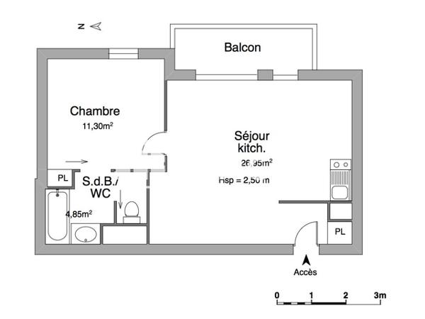 Location Appartement 2 pièces 43.1 m² - RESIDENCE TERRE DES ROIS BATIMENT.D La Chaussee Saint Victor 41260