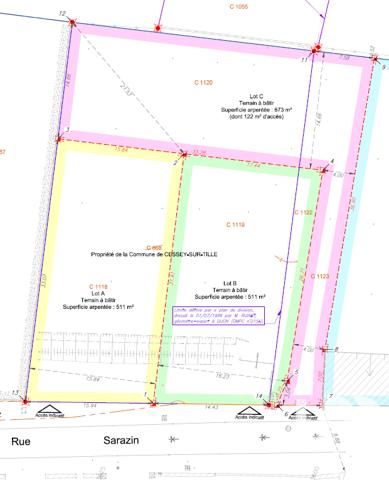 Terrain à vendre 673 m² Cessey-sur-Tille