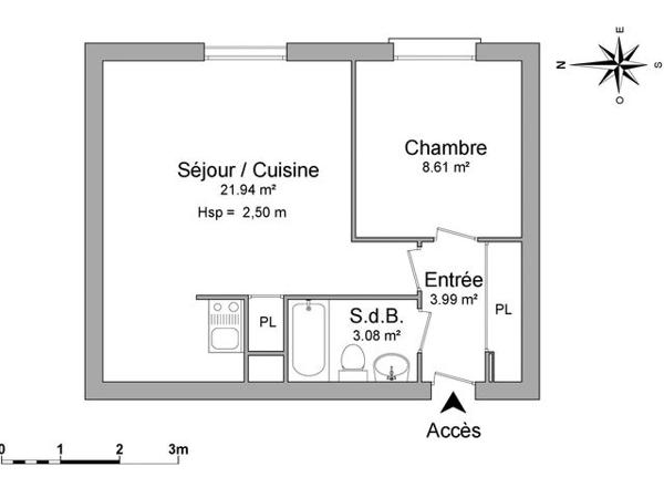 Location Appartement 2 pièces 37.6 m² - 29 RUE FRANCOIS CHENIEUX Limoges 87000