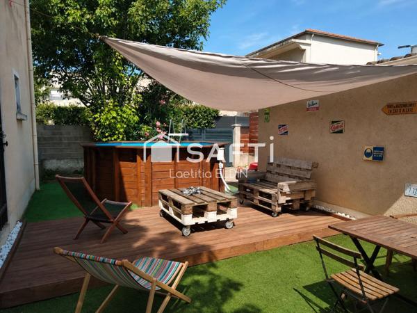 Maison 100m² avec jardin, piscine, garage