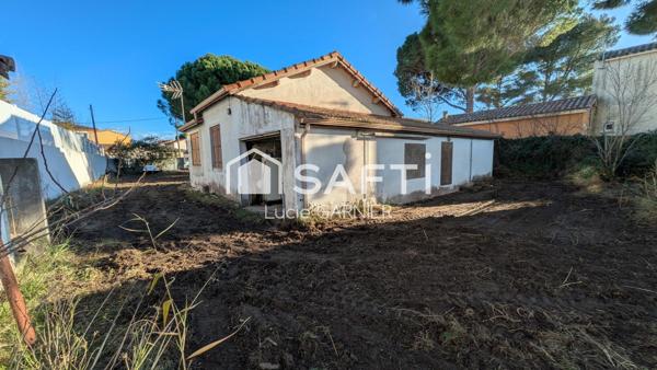 Le Grau-d’Agde – À 500 m des plages, maison avec garage à rénover sur terrain de 800 m²