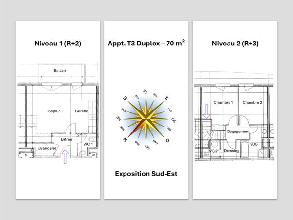 Divonne-les-Bains (01220) APPARTEMENT 3 PIÈCES (T3) DUPLEX 70 M² - MEUBLÉ & HORS BAIL COMMERCIAL