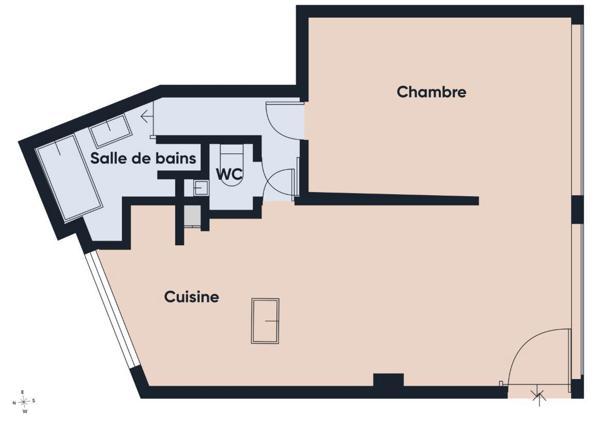 Appartement À vendre 2 pièce(s) 40 m²