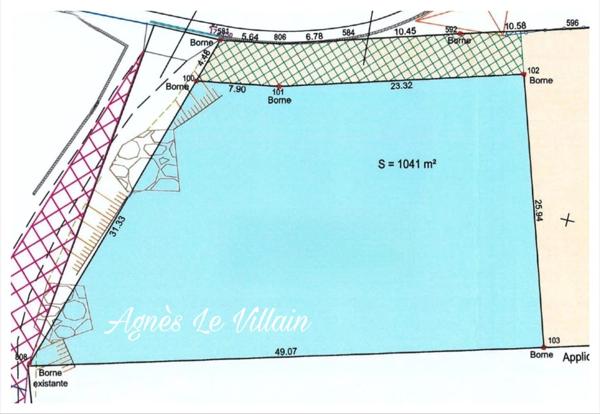 Terrain Vue Mer Grosses Roches de 1 041 m2