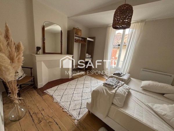 Appartement de ville rénové, 2 chambres, cheminée