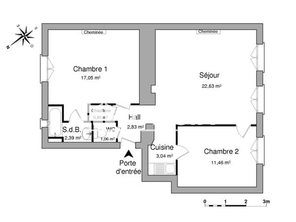 Location Appartement 3 pièces 60.46 m² - 3 RUE ST LAMBERT Nancy 54000
