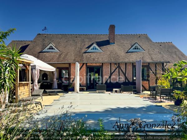 OLIVET, à dix minutes d'Orléans, dans un quartiet calme et privilégié, à vendre grande Maison de Caractère avec jardin clos et arboré de 1437 m2, piscine, jacuzzi, bar extérieur, garage double