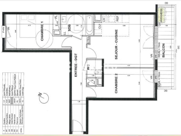 Appartement 3 pièces - 65 m²