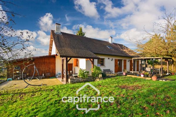 Maison 145 m² avec terrain clos 1 700 m² –FRANGY EN BRESSE, Proche LOUHANS(71) – Accès rapide A39 – Dépendances, atelier, carport