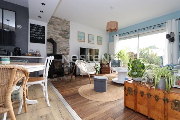 Maison Saint Nazaire 4 pièce(s) 72 m² habitables et 84 m² utiles, 3 chambres, jardin et garage.