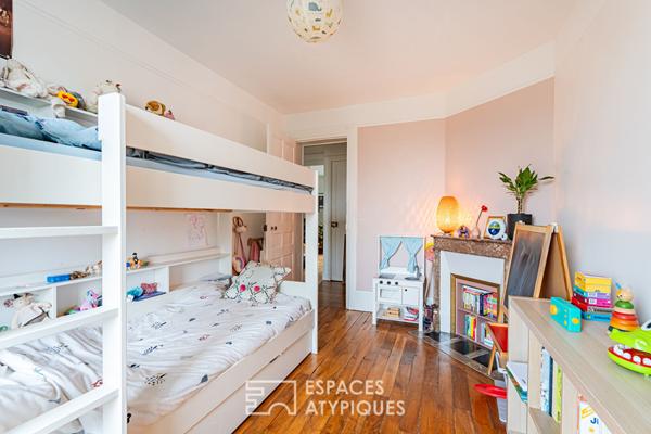 Dernier étage avec vue dégagée et jardin partagé