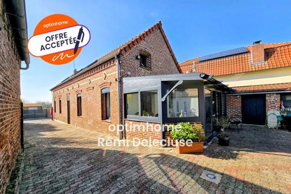 Vaux-Andigny - Longère individuelle de 3 Chambres avec garage & jardin clos sur 1750m²