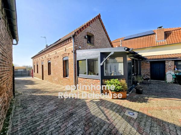 Vaux-Andigny - Longère individuelle de 3 Chambres avec garage & jardin clos sur 1750m²