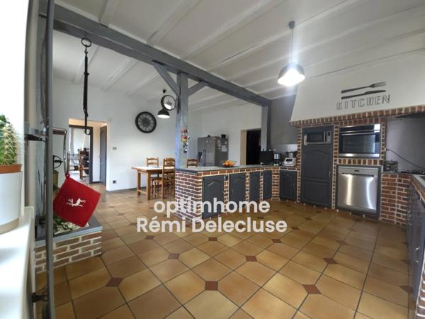 Vaux-Andigny - Longère individuelle de 3 Chambres avec garage & jardin clos sur 1750m²