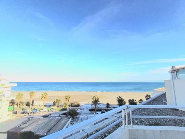 Canet : Duplex T3 face mer, terrasse panoramique