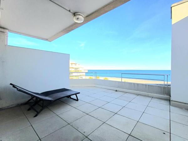 Canet : Duplex T3 face mer, terrasse panoramique