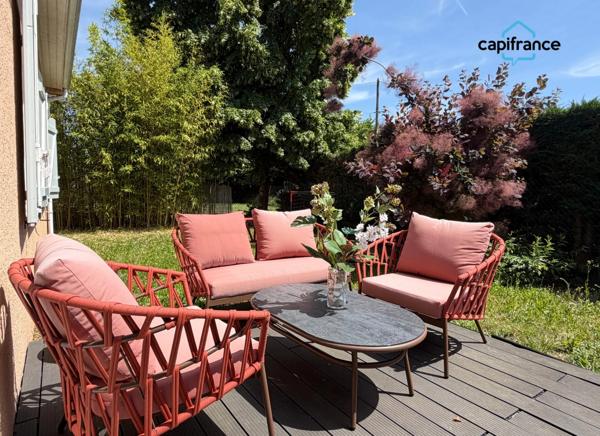 Toulouse, 25 min, Bessières, agréable villa de plain-pied T4 de 2005, 92 m² avec garage