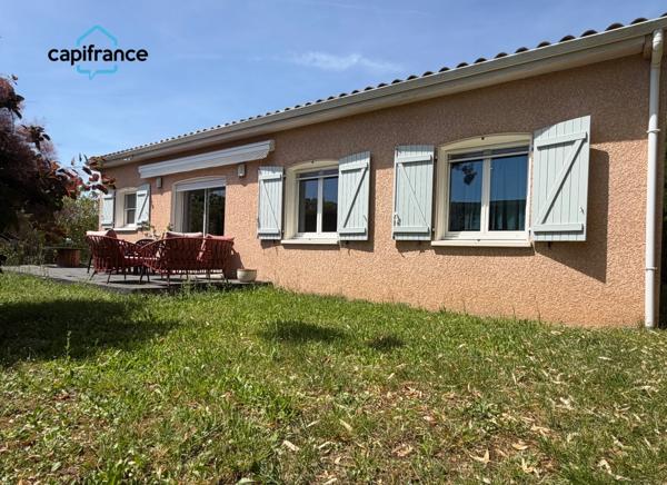 Toulouse, 25 min, Bessières, agréable villa de plain-pied T4 de 2005, 92 m² avec garage