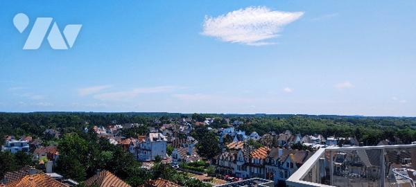 T2-cabine traversant de 59,35m² avec balcon FACE MER + parking en option dans résidence de standing