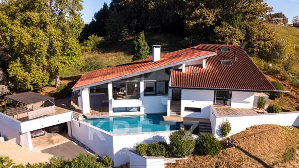 Villefranque - Villa d'architecte signée Salier & Courtois – Vue panoramique sur les Pyrénées