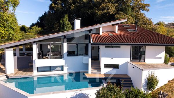 Villefranque - Villa d'architecte signée Salier & Courtois – Vue panoramique sur les Pyrénées