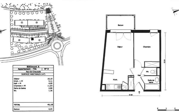 Appartement à vendre    2 pièces • 41,50 m2 Colomiers