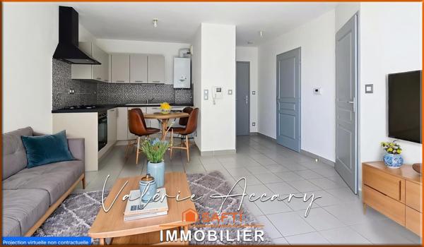 Brignoles : Appartement T2 de 37 m² dans résidence sécurisée récente avec place de stationnement et garage fermé de 13 m².