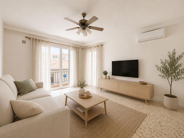 VALLAURIS - 3P - 60m² - CENTRE VILLE - CAVE- TRAVAUX