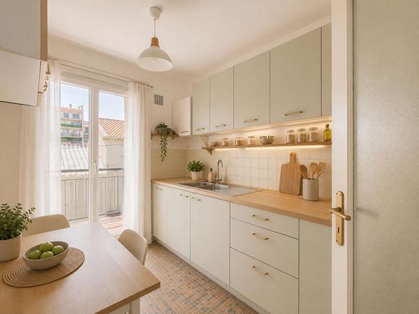 VALLAURIS - 3P - 60m² - CENTRE VILLE - CAVE- TRAVAUX