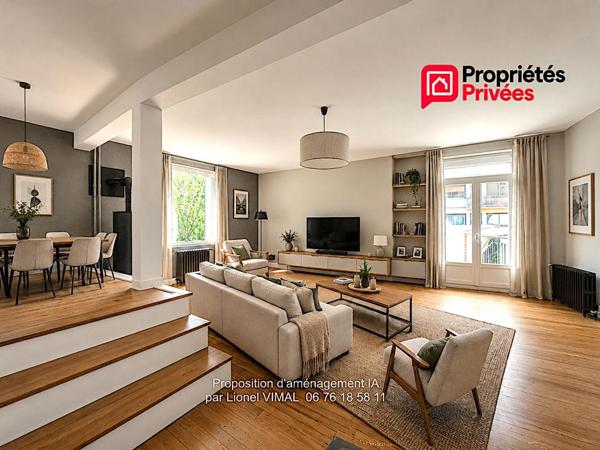Maison T7 ( 5 ch ) 162 m2 avec garage, terrasse et cave
