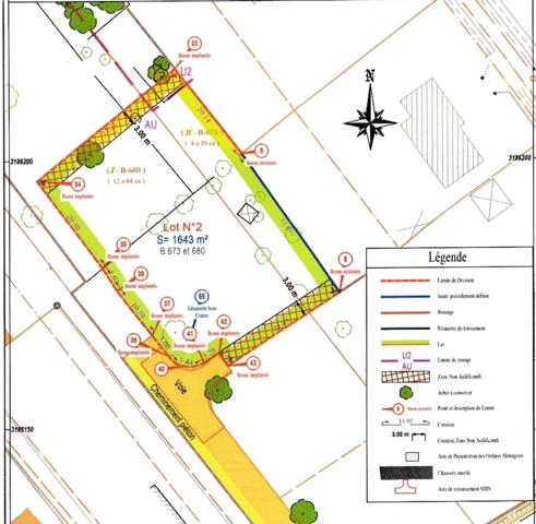 Terrain Constructible et Viabilisé de 1 643,00 m² à vendre proche de FRONTON (31)