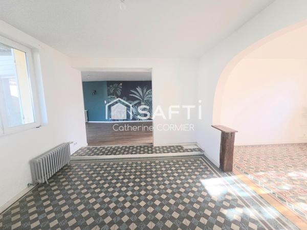 Maison de 4 chambres, bureau, grande pièce de vie