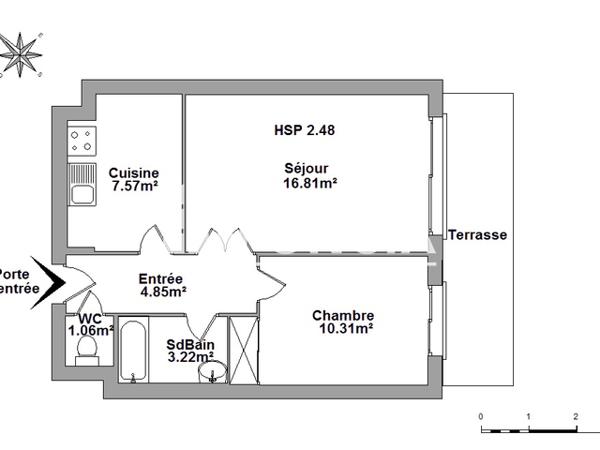 Location Appartement 2 pièces 43.82 m² - 21 AVENUE SAINTE MARGUERITE Nice 06200