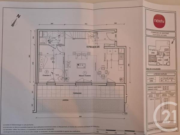 Appartement Duplex à vendre  6 pièces - 94 m2 BEZONS - 95