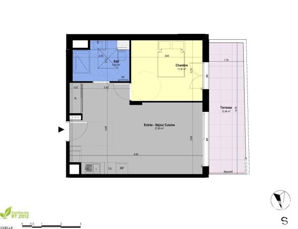 Appartement à vendre 2 pièces 44 m² Châteauneuf-Grasse