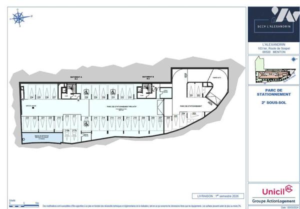 Plateau de stationnements privatifs.