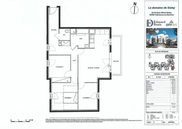 Appartement à vendre 4 pièces 79 m² Villeneuve-la-Garenne
