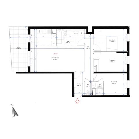 Aubervilliers — Rue André Karman | Superbe 4 pièces de 84 m² avec grand balcon, parking & potager sur le toit ! (93)