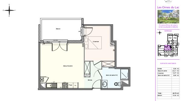 APPARTEMENT I T2 I 49 m² I Basse Consommation I Grande Terrasse et 2 Parkings I Villenave d'Ornon 🏡